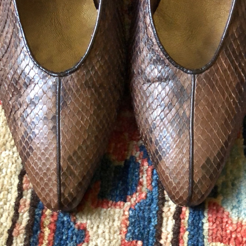 Stewart Weitzman Vintage Python Heels Y2K - Picture 5 of 5